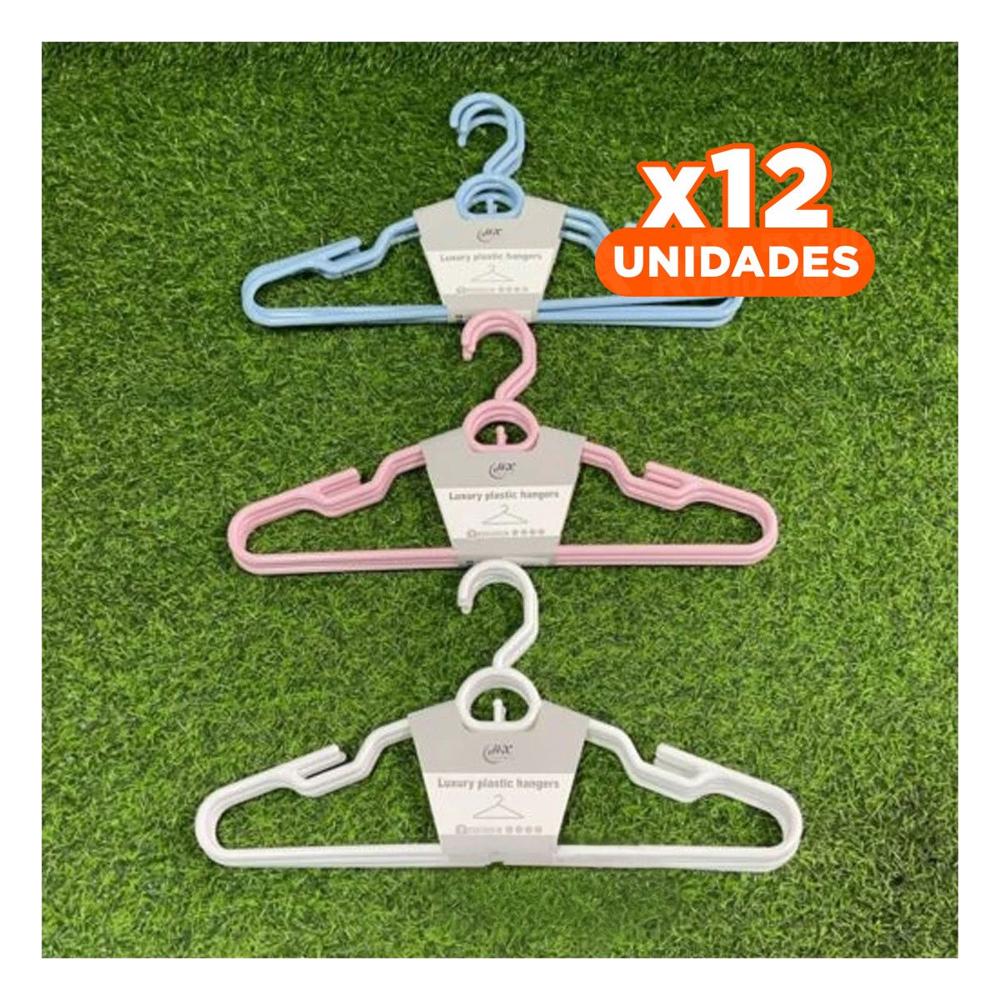 Pack12 Sujetador Blanco Plastico con Abertura Redonda de 4 Piezas