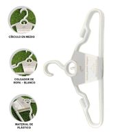 Soporte Blanco de Plastico con Circulo Decorativo de 4 Piezas Y+Ligas Regalo
