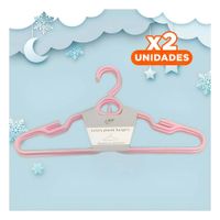 Pack2 Gancho Diario de Plastico Rosado Circulo en Medio de 4 Piezas Ropa Y+Papel Regalo