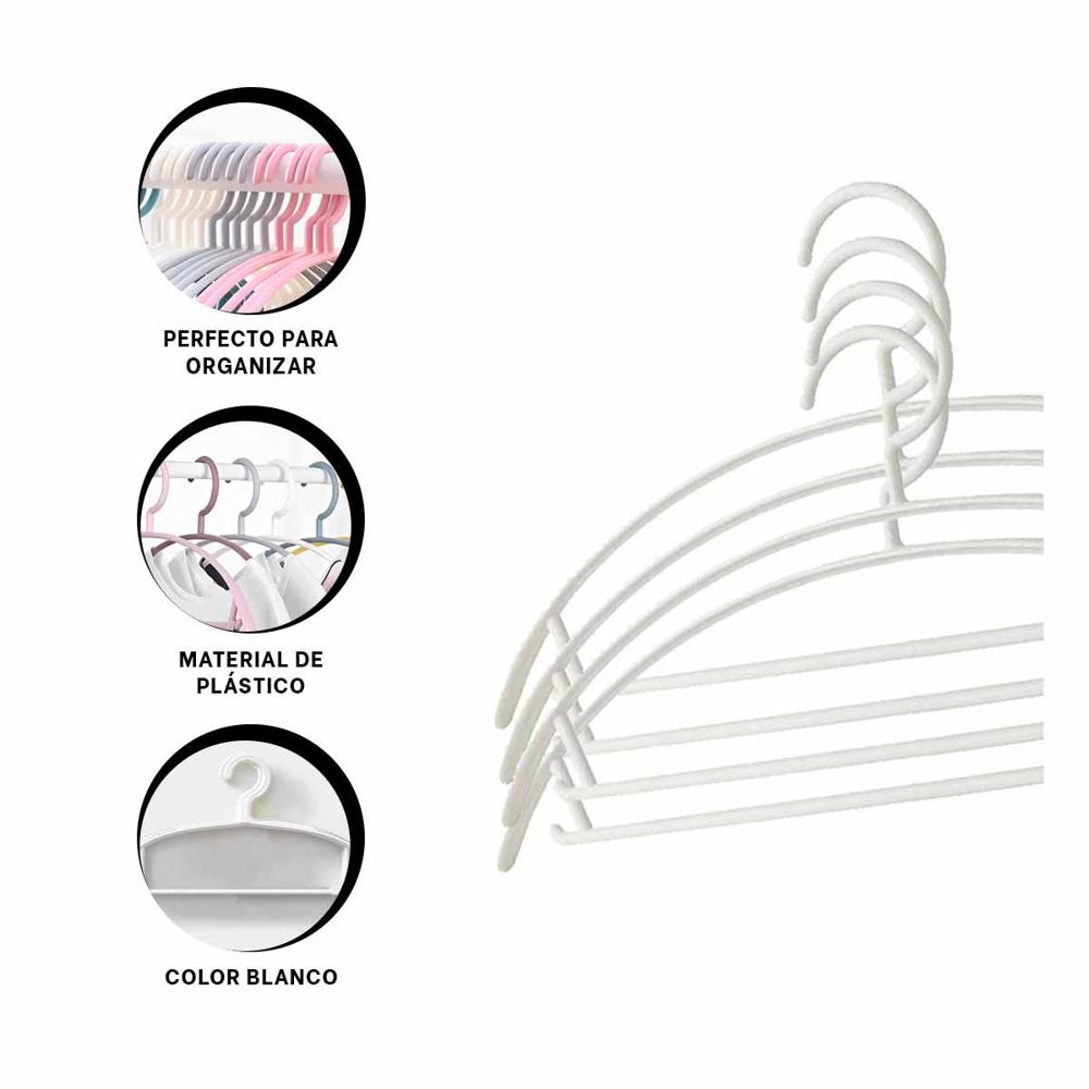 Soporte Clasico de Plastico Blanco Media Luna de 4 Piezas para Casa Y+Ligas Regalo