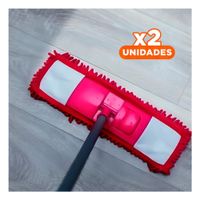 Pack2 Fibra Rectangular de Microfibra Fucsia Practico Limpieza General Y+Regalo Sticker