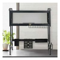 Organizador de Platos para Cocina con Lavadero y Alacena Superior Negro Y+Post It