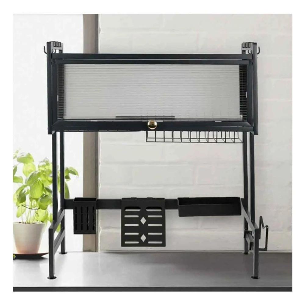 Organizador de Platos para Cocina con Lavadero y Alacena Superior Negro Y+Post It