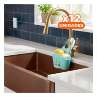 Pack12 Estante Colgante Celeste Decorativo para Bano y Cocina 19x15cm