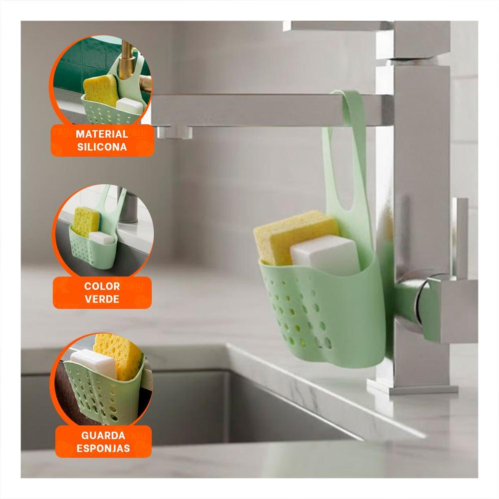 Bandeja Colgante Verde Practica para Bano y Lavanderia 19x15cm Y+Post It