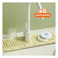 Pack6 Solucion de Piso Antideslizante para Cocina y Uso Diario Verde Y+Papel Regalo