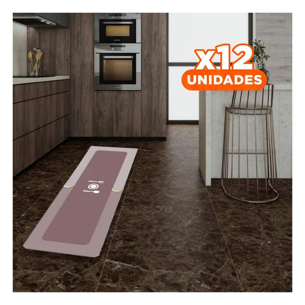 Pack12 Alfombra Practica Antideslizante de Piso para Cocina y Hogar Y+Papel Regalo