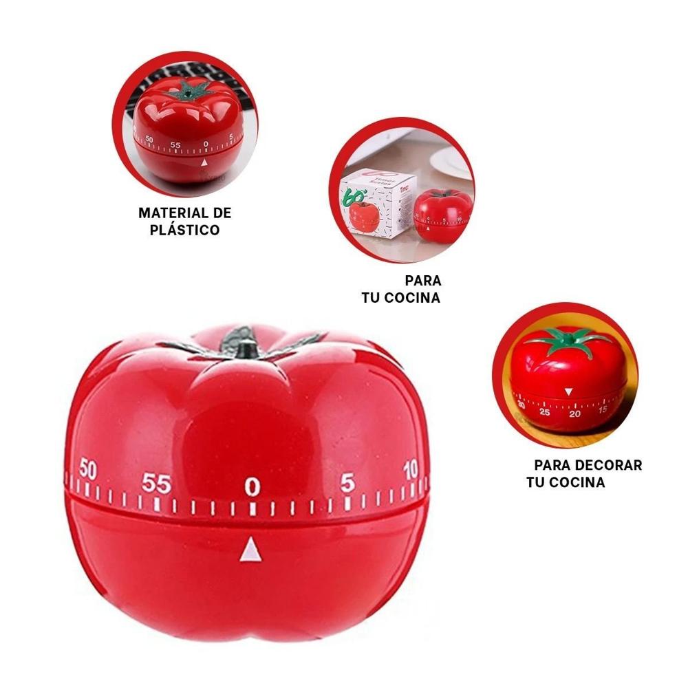 Programador Cocina Tomate Rojo para Organizar Tareas de Cocina Y+Ligas Regalo