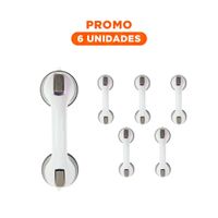 Pack6 Soporte de Sujecion para Bano con Diseno Resistente en Color Blanco