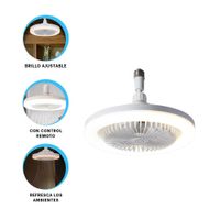 Foco Luz Led 30 W E27 E26 Con Control Remoto Blanco Para Sala Y+Ligas Regalo