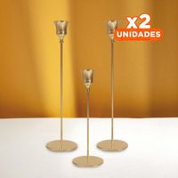 Pack2 Elemento Metalico para Velas que Mejora la Ambientacion del Hogar Y+Regalo Sticker