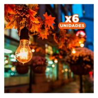Pack6 Foco Compacto 4W Transparente Luz Blanca Para Casa Hogar Decoracion Y+Regalo Sticker