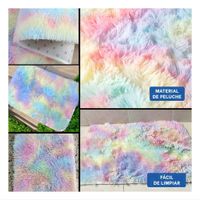 Tapete Rectangular Dimensiones 40x60cm con Textura Peluche Multicolor