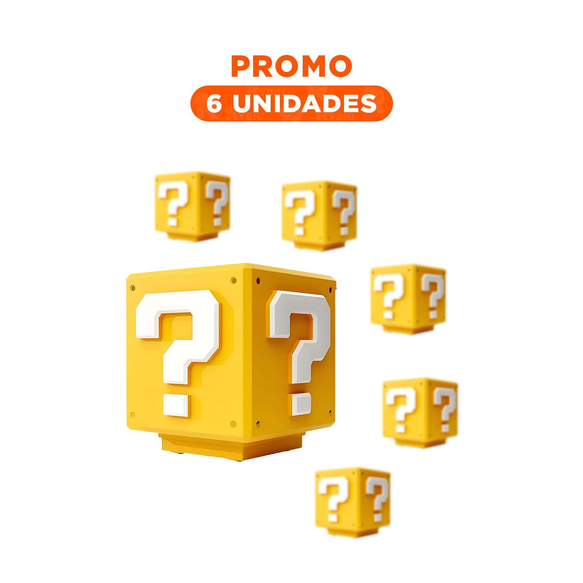 Pack6 Luz Led con Sonido Ambiental en Forma de Cubo Amarillo Digital