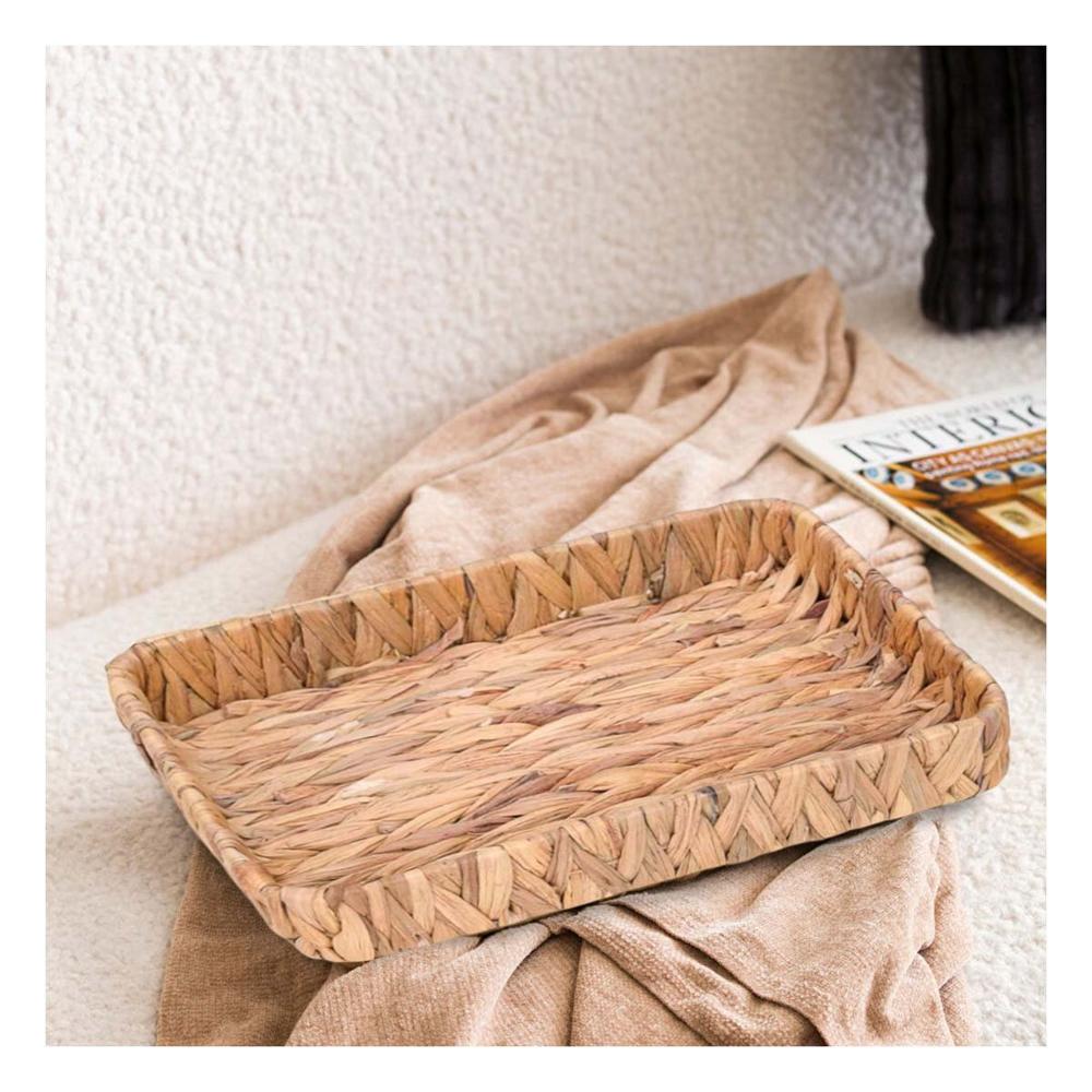 Canasta con asas rectangular Grass 31x23x4cm para almacenamiento diario Y+Regalo Sticker