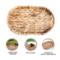 Canasto tejido ovalado Grass 36x28x6cm mostaza elegante y resistente para hogar Y+Ligas Regalo