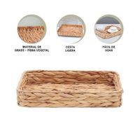 Canasta versatil rectangular Grass 31x23x4cm para casa y oficina Y+Ligas Regalo