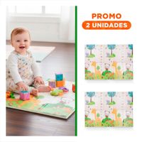 Pack2 Base Acolchada Niños 250x180x2cm Multicolor para Zona de Juego