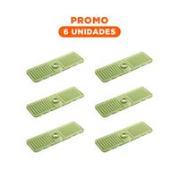 Pack6 Soporte de Drenaje para Lavadero de Silicona con Rayas Verde Claro Casa