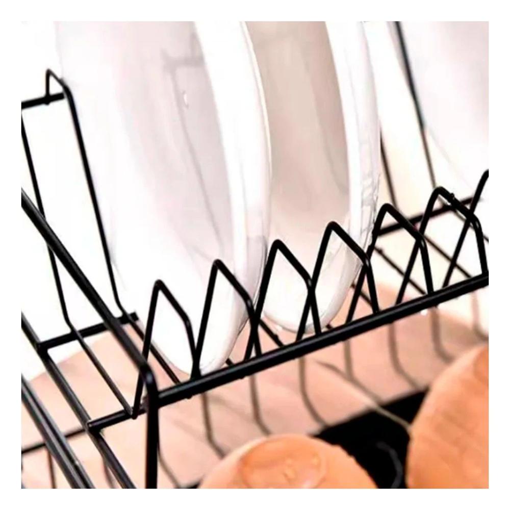 Organizador de Platos con Puertas y Sistema Interior de Color Negro Y+Regalo Sticker