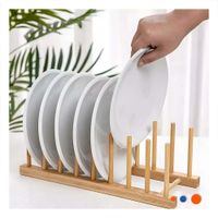 Contenedor Natural de Bambu con Ocho Divisiones Estructuradas Color Madera Y+Post It