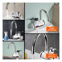 Llave Calentadora de Agua Color Blanco con Control Suave para Cocina y Hogar