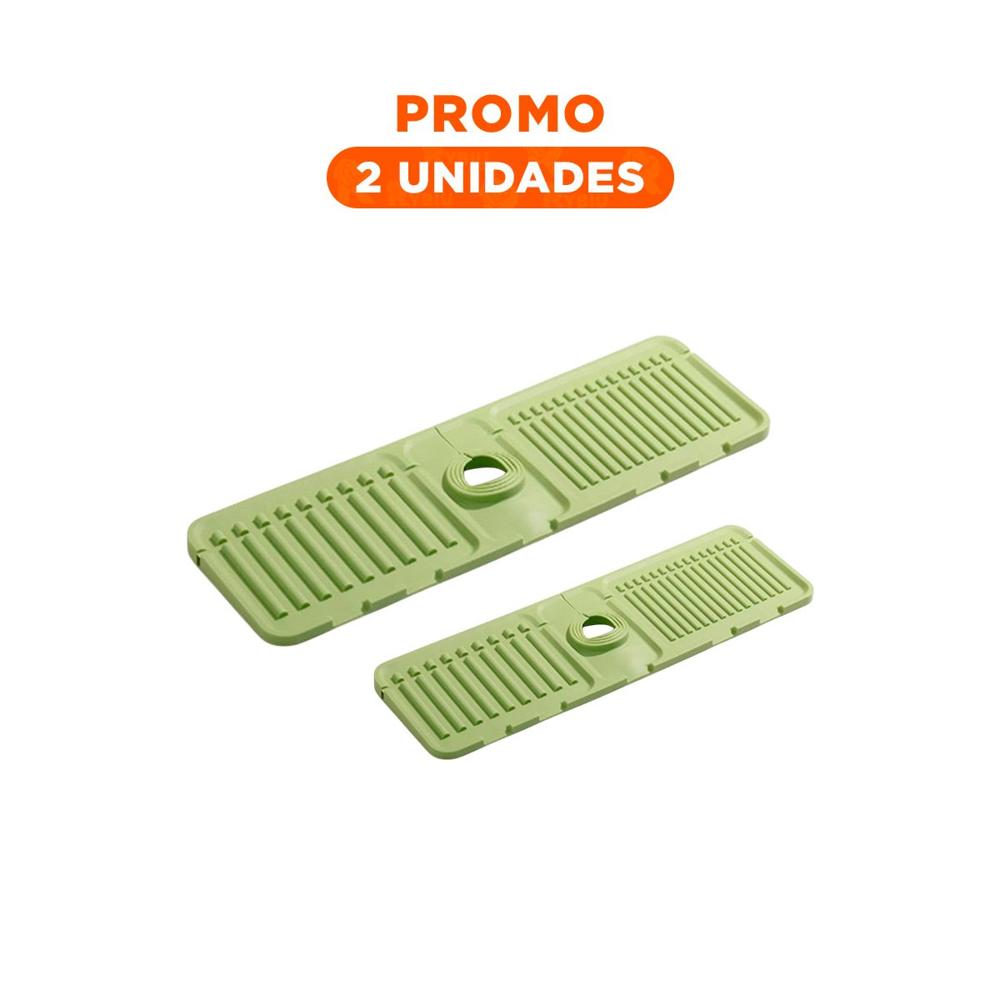 Pack2 Organizador de Drenaje para Lavadero de Silicona con Rayas Verde Claro Casa