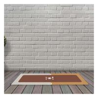 Mat Antideslizante de Piso para Cocina y Uso Diario en el Hogar Naranja Y+Regalo Sticker