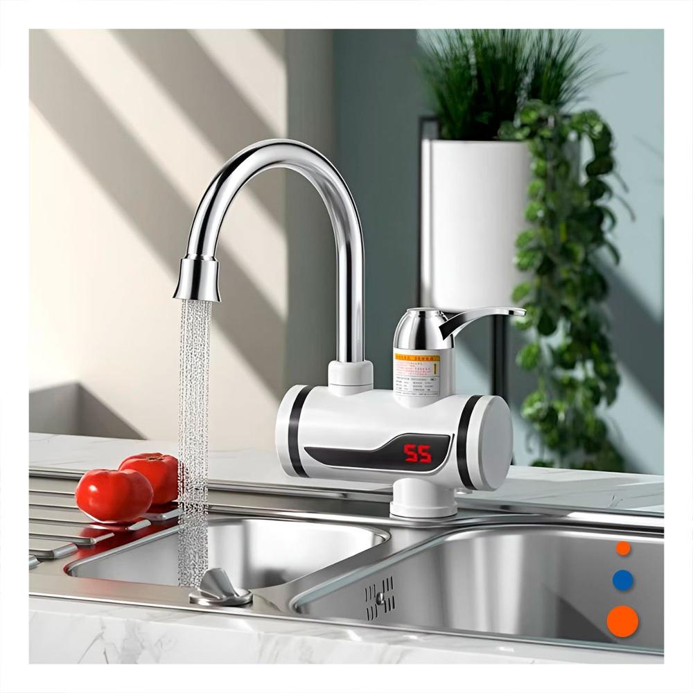 Llave Calentadora de Agua Blanco con Diseño Moderno para Espacios Funcionales Y+Regalo Sticker