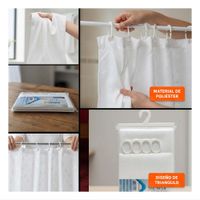 Panel funcional para Ducha con Distribucion de Triangulos Blanco 180x180cm