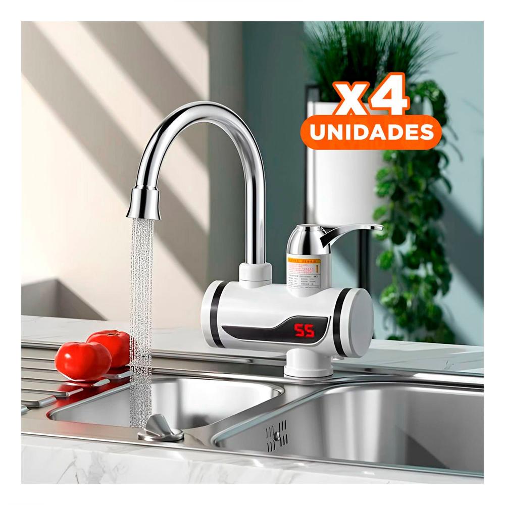 Pack4 Unidad Calentadora de Agua Blanco con Acabado Fino para Entorno Domestico