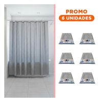 Pack6 Cubierta para Entorno de Ducha con Patron Triangulos Plomo 180x180cm