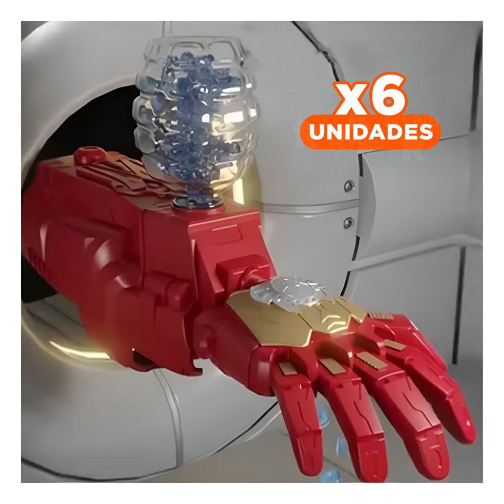 Pack6 Soporte para Aventura Superheroe Hidrogel Guinda Accesorio de Fantasia