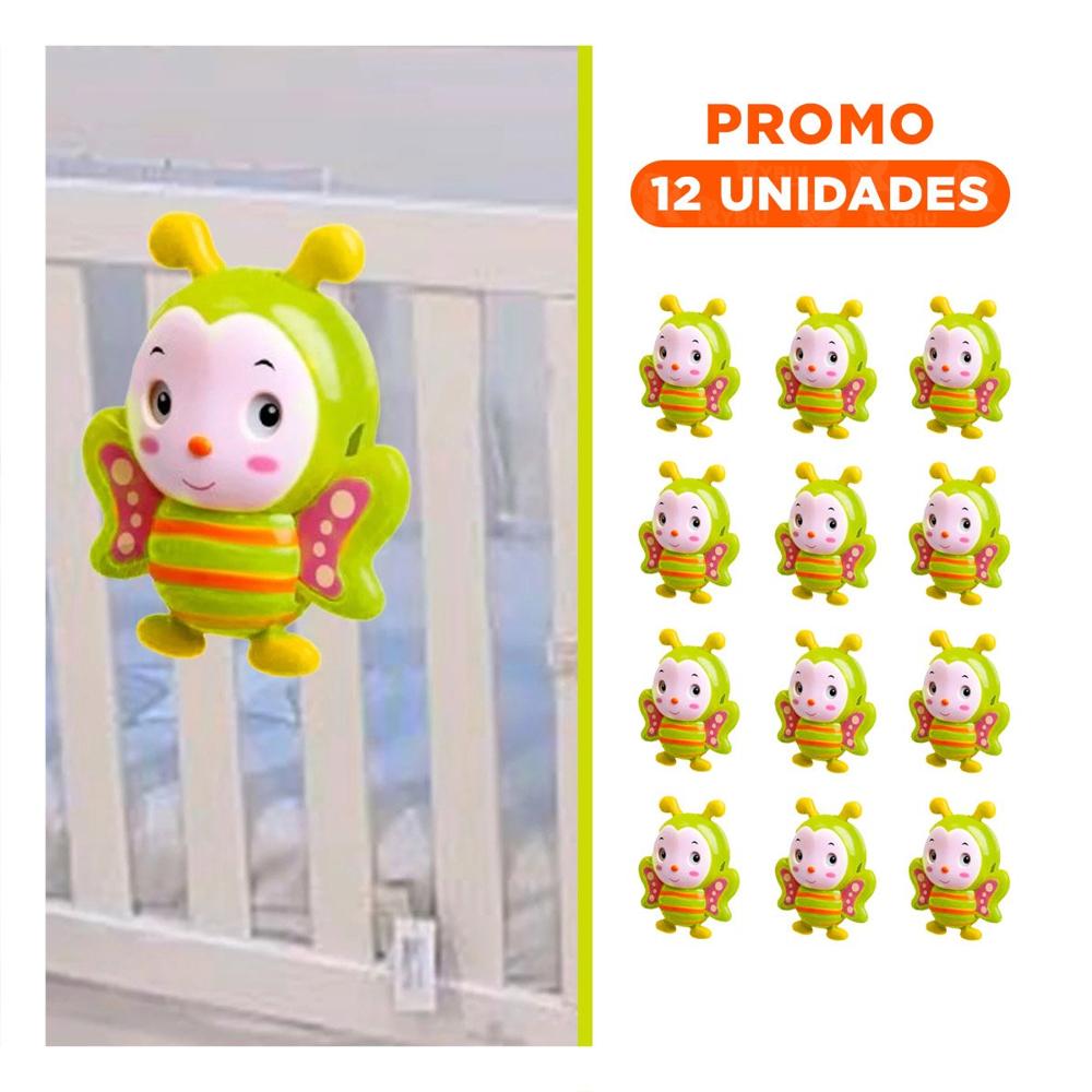 Pack12 Accesorio Musical ABEJA a cuerda verde limon para entretenimiento Y+Regalo Sticker