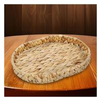 Contenedor tejido ovalado Grass 29x20x4.5cm mostaza para organizar hogar Y+Papel Regalo