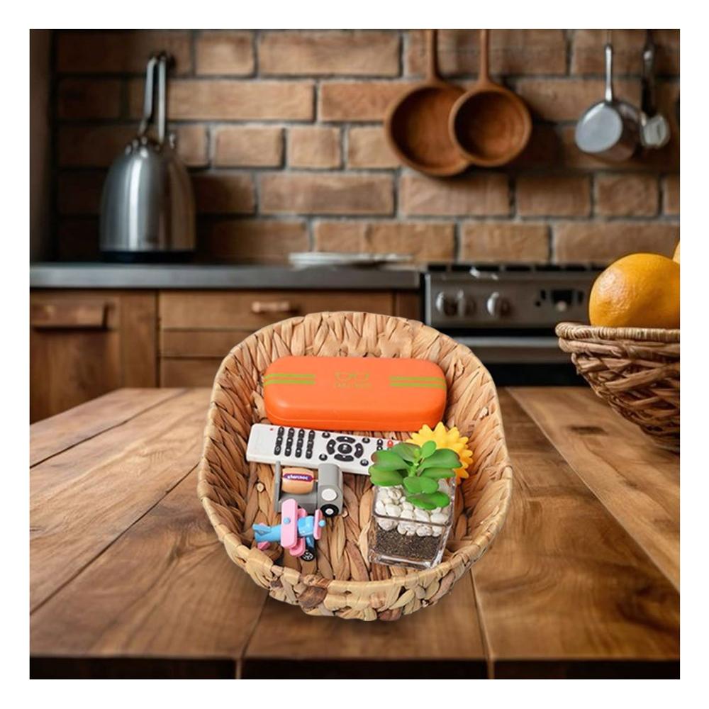 Bandeja Práctica Ovalada Grass 32x24x4.5cm Para Sala Mostaza Y+Papel Regalo