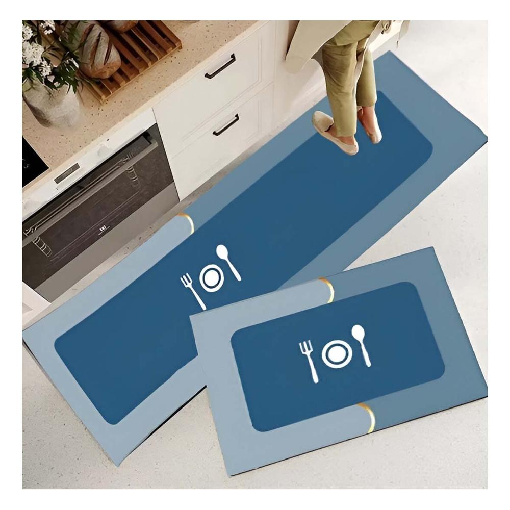 Tapete Antideslizante de Piso con Base Estable para Cocina Naranja Y+Papel Regalo