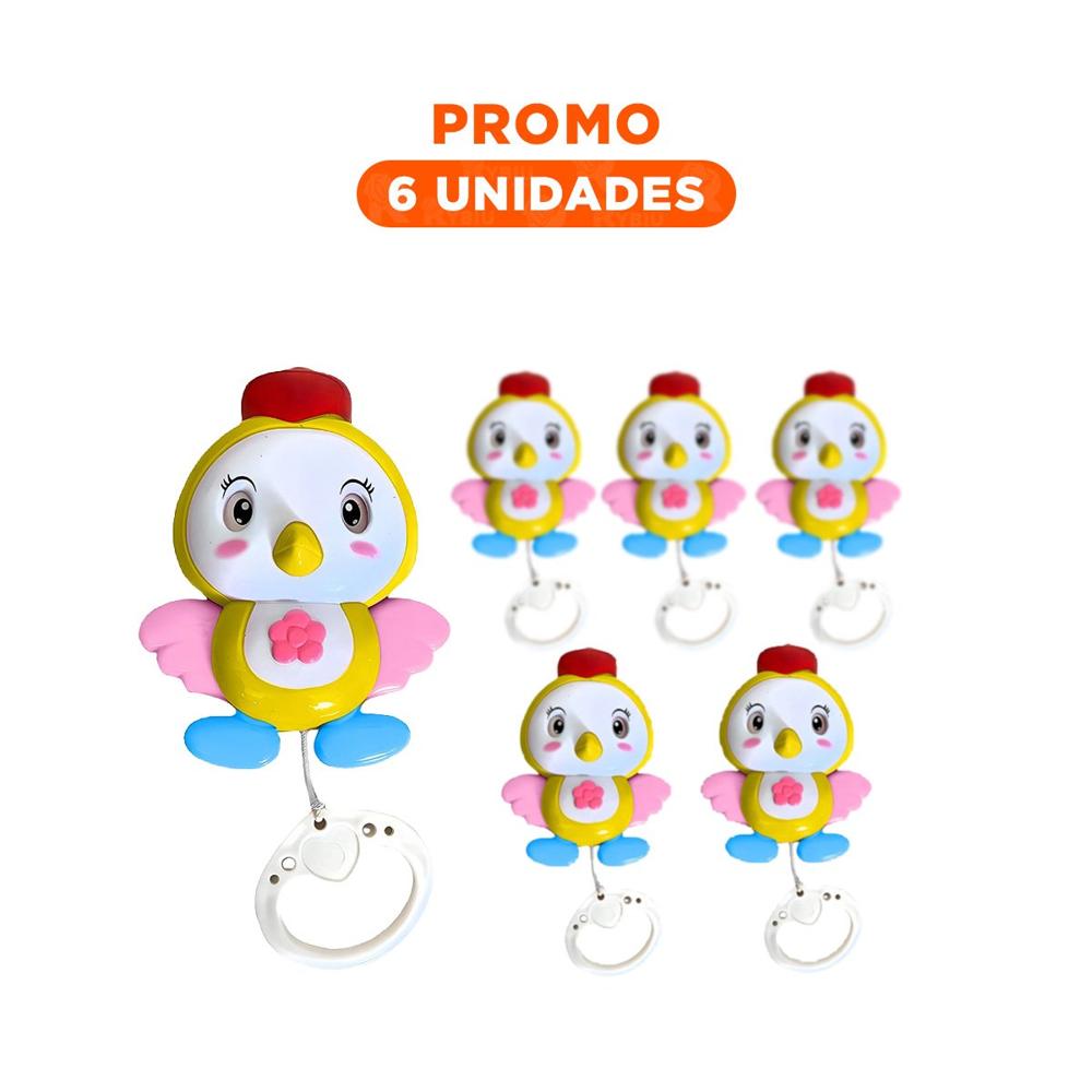 Pack6 Figura Pajaro Musical Amarillo para Cuna con Sonido Suave que Acompana el Descanso