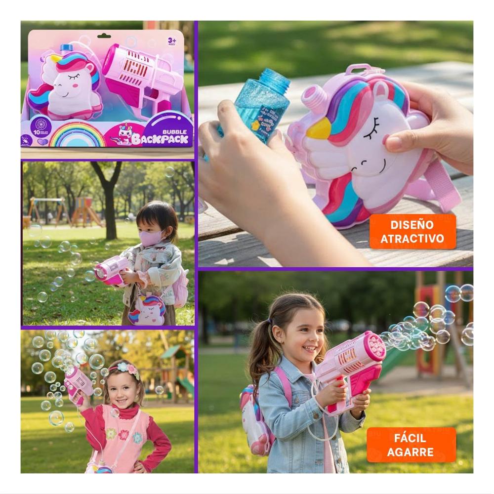 Generador de Burbujas con Mochila Portatil para Ambientes Festivos Y+Post It