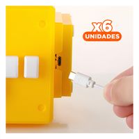 Pack6 Iluminacion Led Amarillo con Sonido Decorativo en Forma de Cubo Y+Papel Regalo