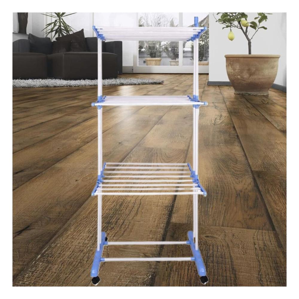 Sistema de Secado para Ropa pensado para Uso Diario en Casa en Celeste Y+Ligas Regalo