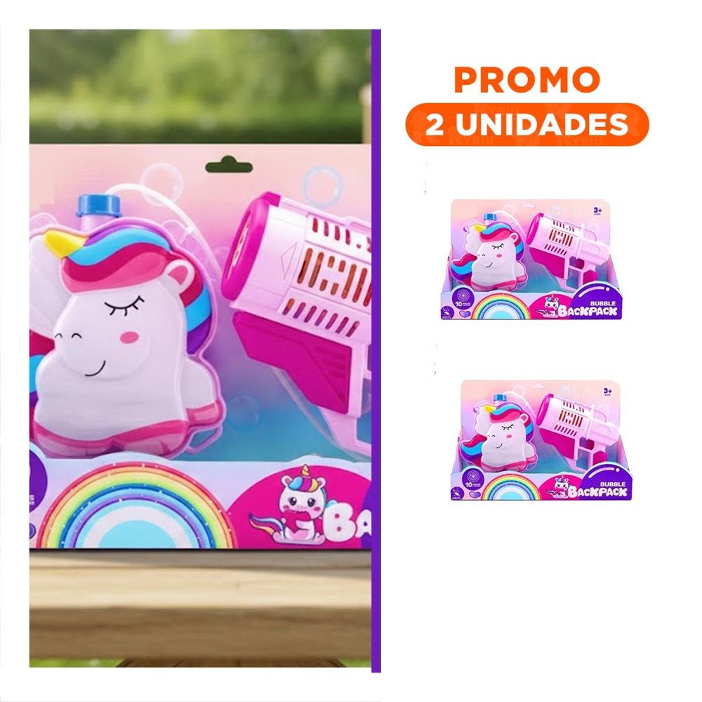 Pack2 Maquina de Burbujas con Mochila Portatil para Juegos en Casa
