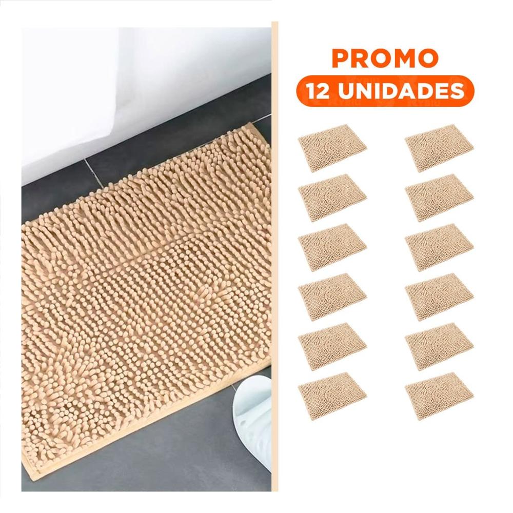 Pack12 Colchoneta Ligera Microfibra 40x60cm Crema Para Casa Uso Diario Y+Regalo Sticker