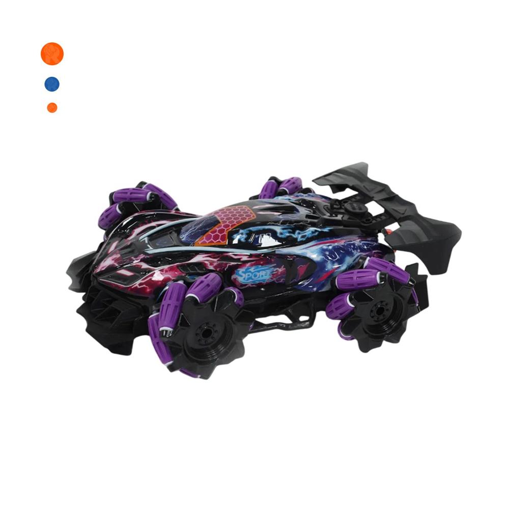 Coche Acrobatico con Guantes de Control para Juego Dinamico en Morado Y+Papel Regalo