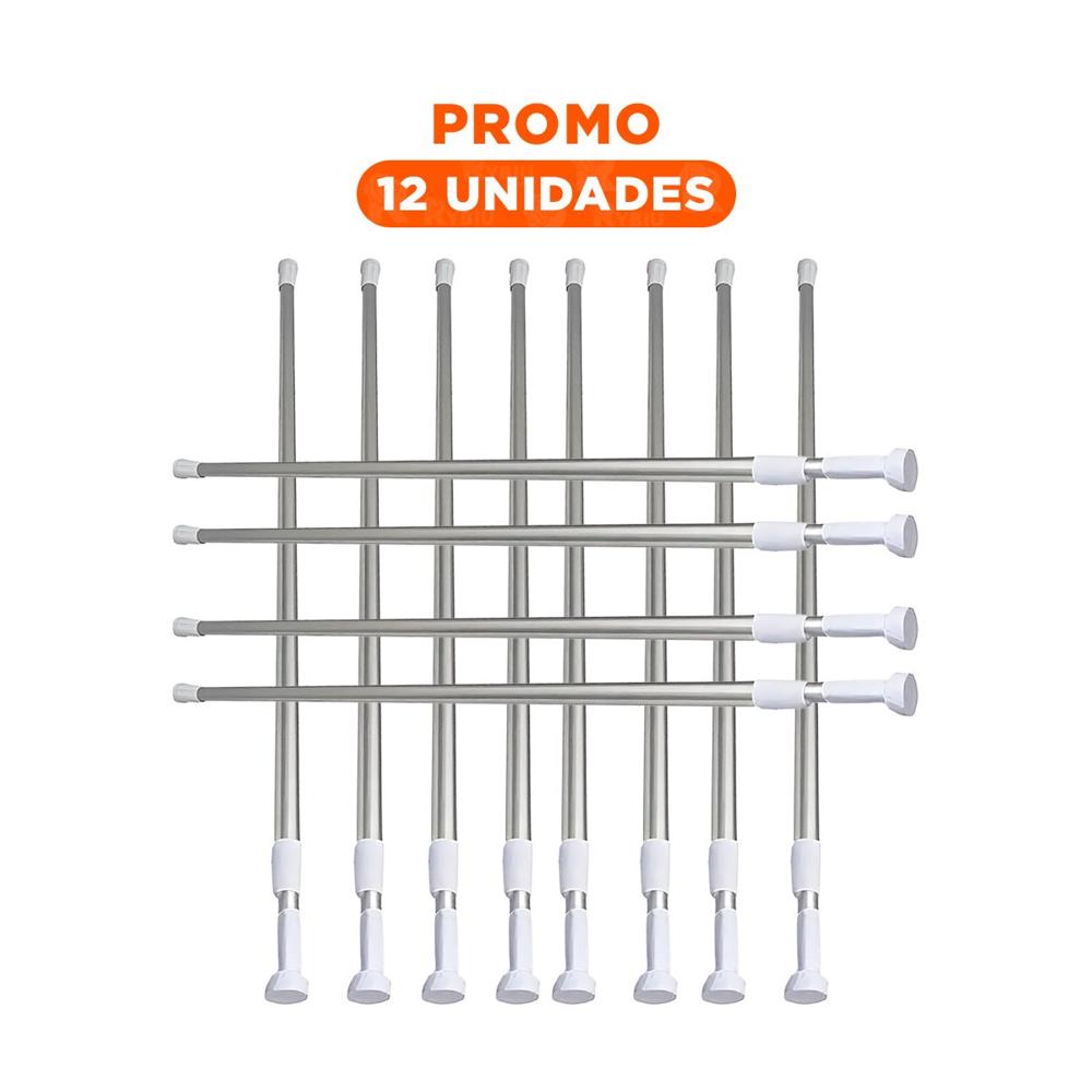Pack12 Tubo Ajustable para Ducha Practico y Seguro Plomo 1,10m a 2,0m Y+Regalo Sticker