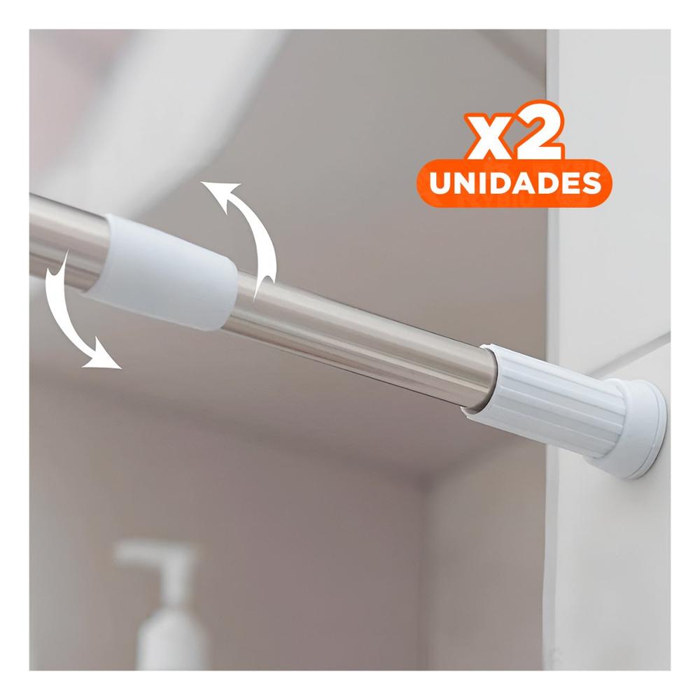 Pack2 Perfil Ajustable para Ducha Multiuso y Durable Plomo 1,10m a 2,0m Y+Regalo Sticker