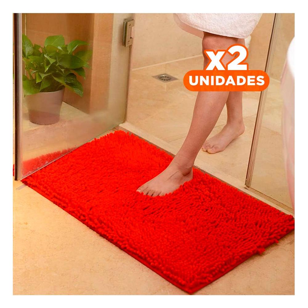 Pack2 Mantel Suave Microfibra 40x60cm Rojo Diseno Comodo y Facil de Limpiar Y+Regalo Sticker