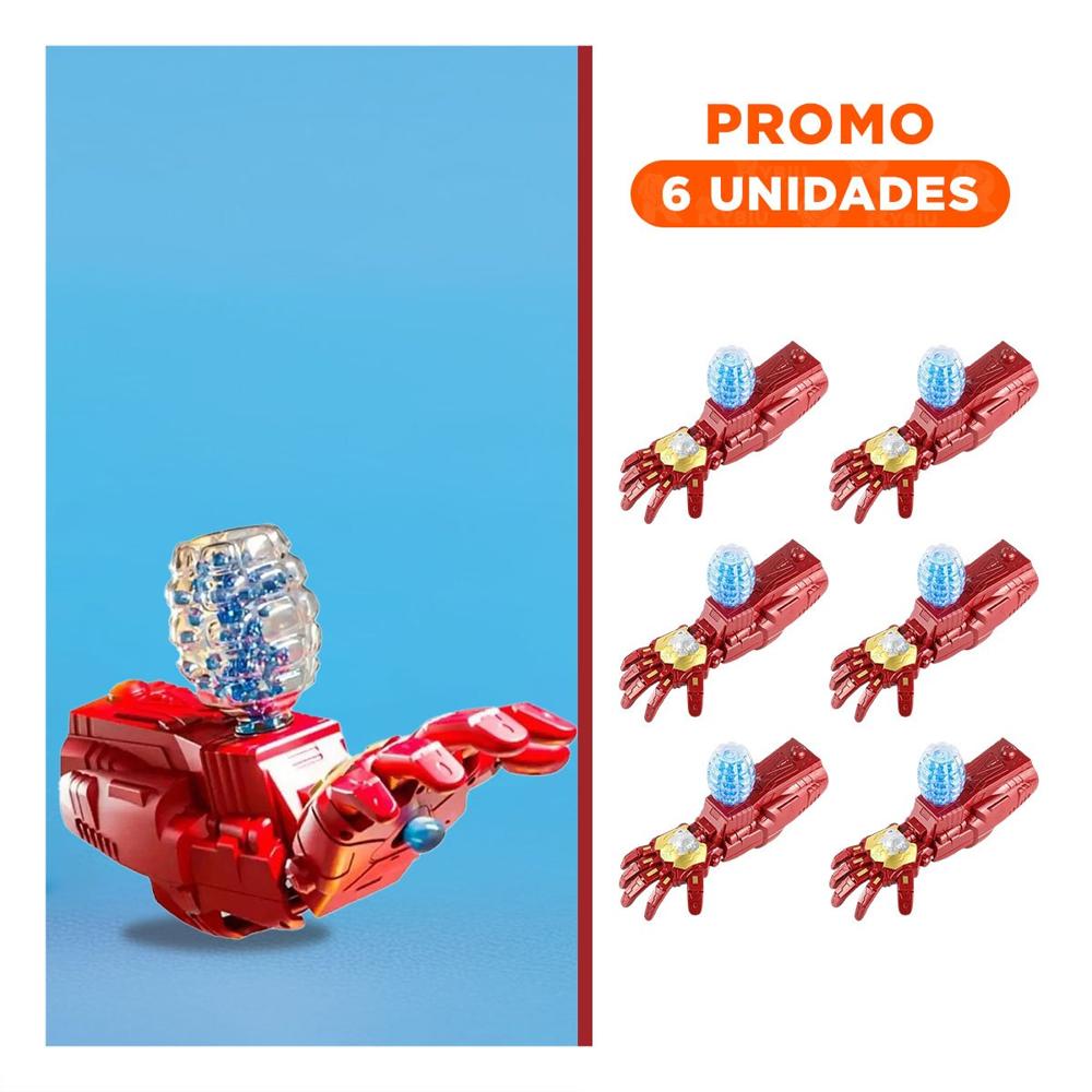 Pack6 Estructura para Disfraz Superheroe Hidrogel Guinda con Diseño de Heroe Y+Regalo Sticker