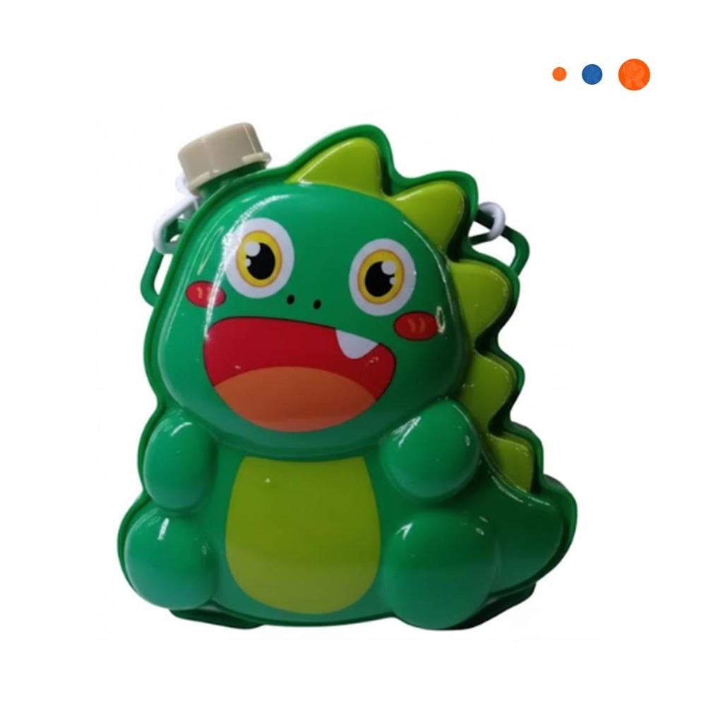 Soplador de burbujas con mochila portatil dinosaurio verde para entretenimiento Y+Papel Regalo