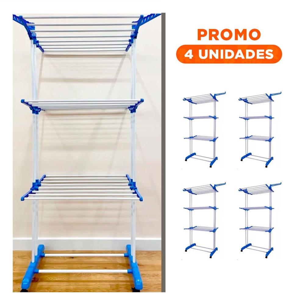 Pack4 Base Plegable de Tres Niveles para Secar Ropa al Aire Libre en ...